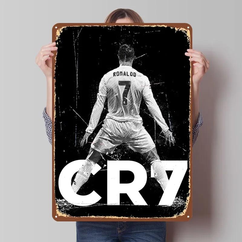 

Криштиану Роналду Сиуу Футболист Металлический Постер Декоративные Рамки для Стены Индивидуальные Металлические Жестяные Таблички для Украшения Стен 7.9x11.8In(20x30cm)