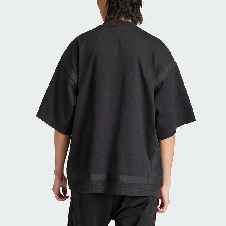 Adidas Originals Street Premium Adibreak American Retro Loose Fit Sport Printed Logo Short Sleeve T-Shirt Men Tops Black IP3283