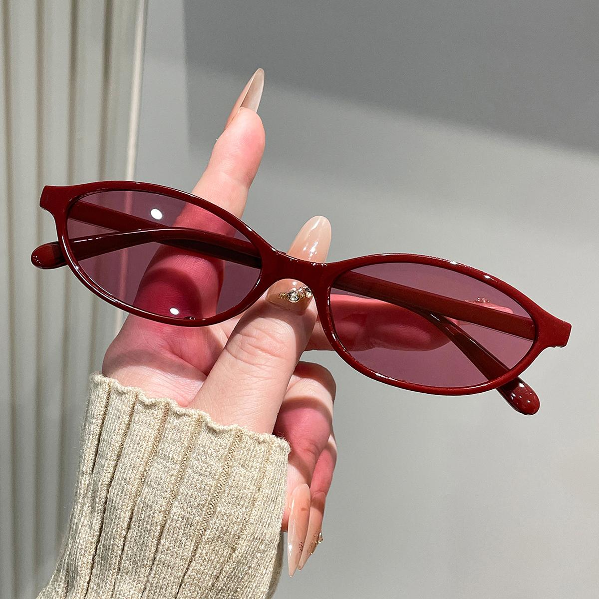 

1PCS Cat Eye Sunglasses Trendy Small Frame Sun Glasses Essential for Live Broadcast Shopping Tourism Decoration for Women красный