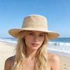 INS Natural Raffia Straw Cowboy UV Protection Hat for Women Men Summer Wide Brim Sun Hat Outdoor Breathable Beach Cap Sombrero