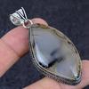 Tube Agate Gemstone Handmade 925 Sterling Silver Jewelry Pendant 2.60" y2n22