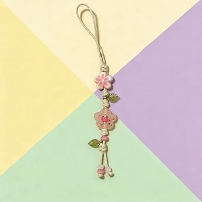 Star Flower Beaded Pendant Handmade Charm Strap Vintage Chinese-style Camera Chain Backpack Hanging Decoration