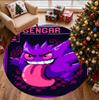 Gengar Pattern Round Rug, Indoor/Outdoor Mat, for Picnic, Gameroom, Bedroom, Office, Living Room, Home Decor Carpet, Birthday Gift