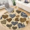 1pc Leopard Zebra Office Round Area Rug,  Mat Suitable ForOffice, Under Office Chairs Bedroom Living Room Home Decor, Room Deco