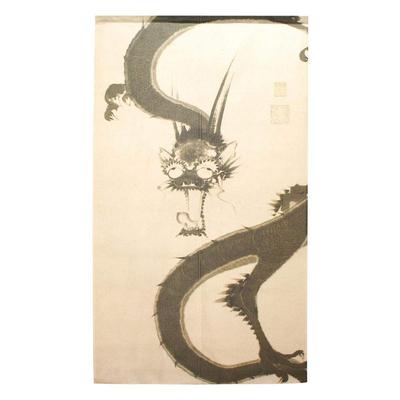 Noren Kobo Noren Curtain, Dragon, by Ito Jakuchu, Featuring a Japanese Painting of a Rain Dragon, Tapestry/poster, 85cm Wide X 150cm Long, 91272