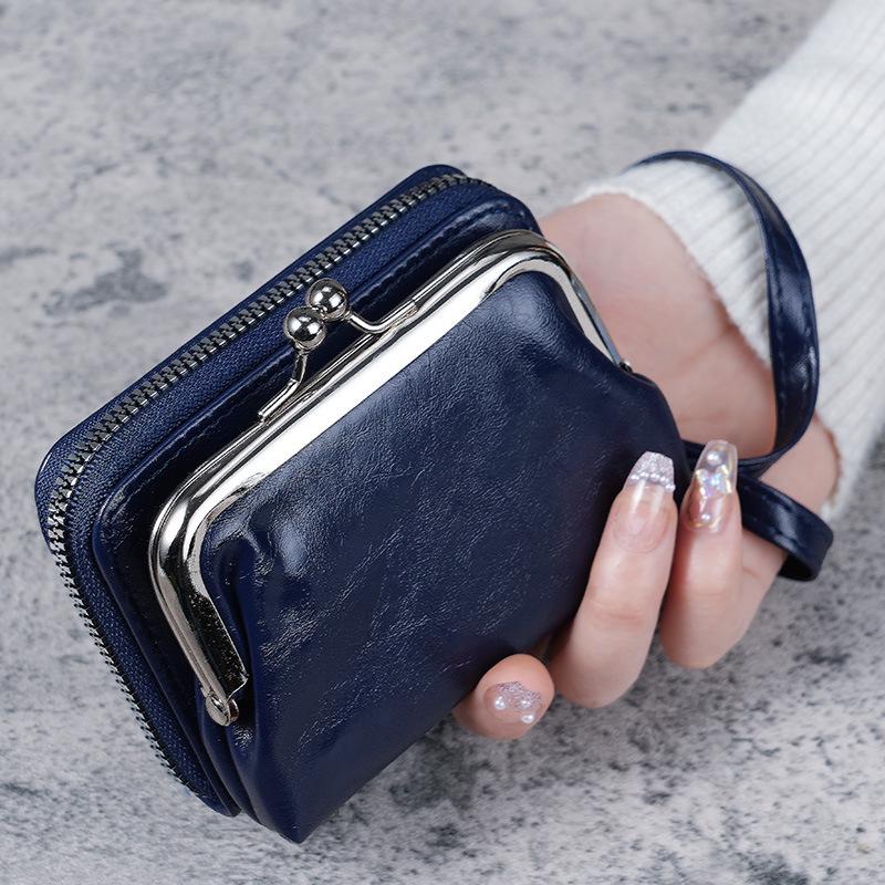 Women's Multi-Card Wallet Clutch with Snap & Zipper Coin Purse