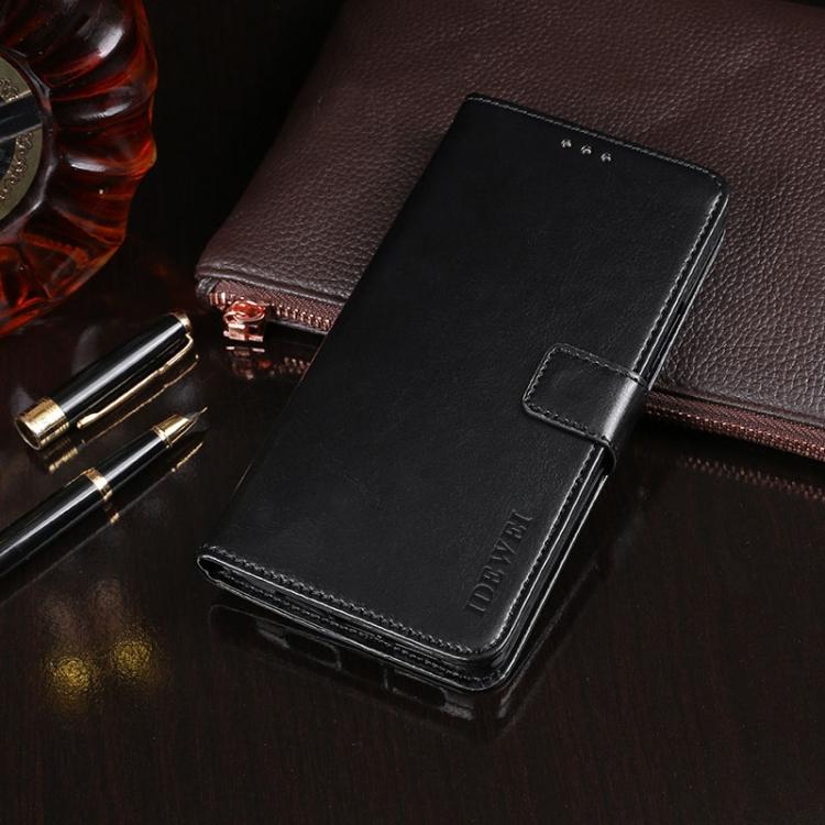 For Cubot C30 idewei Crazy Horse Texture Horizontal Flip Leather Case with Holder & Card Slots & Wallet For Cubot C30 чёрный