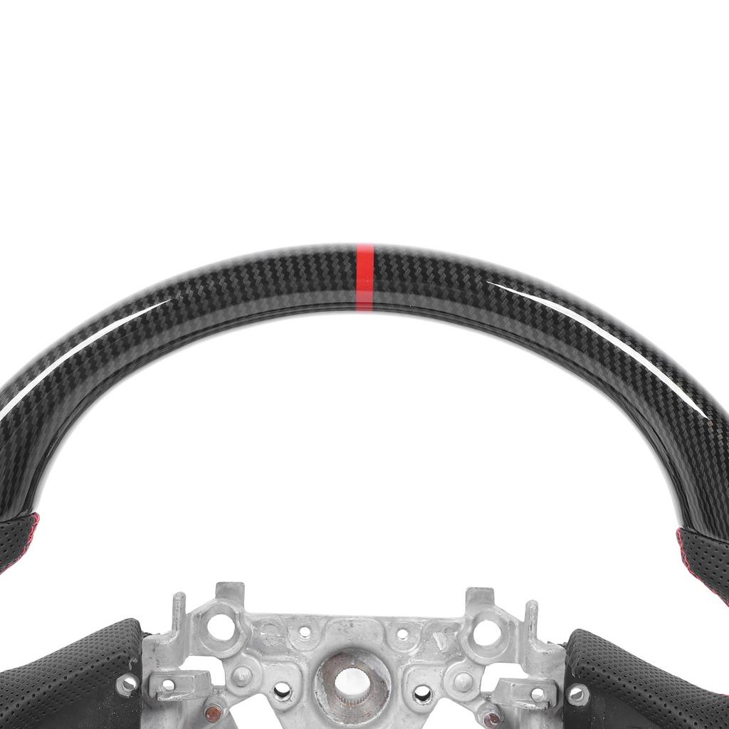 Hydro Dip Carbon Fiber Look Steering Wheel Perforated Leather Replacement For Infiniti Q50 2014 To 2016