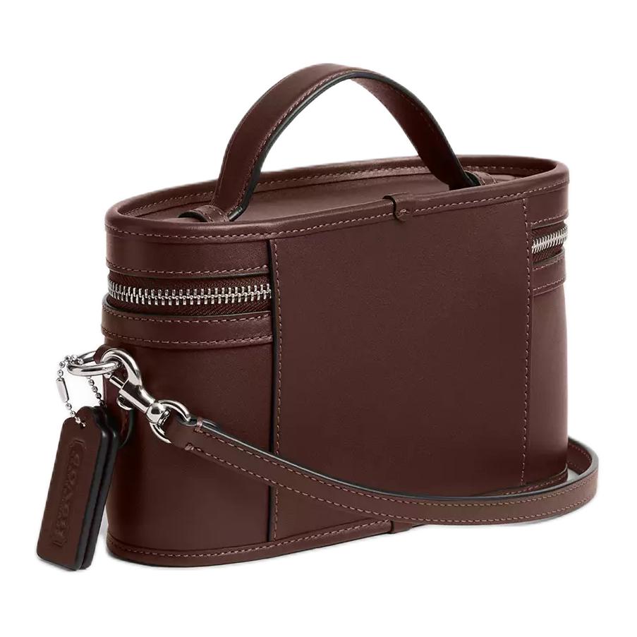 Coach Trail 21 Logo Leather Shoulder Crossbody Bag Small Women Bags Maple CBG93-LHMPL