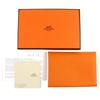 Excellent HERMES Coin case Calvi duo Card Case Orange Epsom Leather Women Used