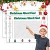 Erntedank Christmas Wortsuche Poster 31,5x20 Zoll Wandspiel Riesiges Weihnachts-Aktivitäten-Poster für Familien Weihnachtsspiel