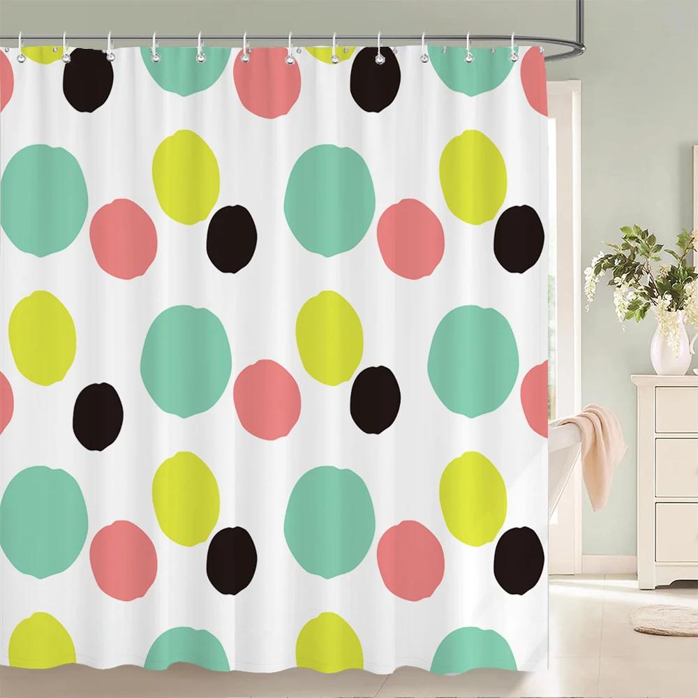 Modern Stripe Shower Curtains Waterproof Fabric Bath Curtains For Bathroom Bathtub Large Wide Bathing Cover With Hooks