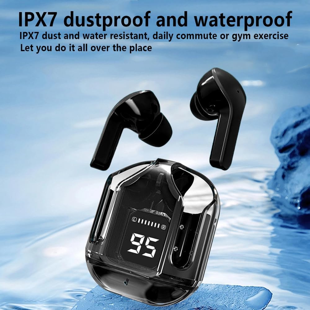 

Беспроводная Bluetooth-гарнитура Bluetooth 5.3LED Power Display Сабвуфер Стереонаушники-вкладыши с шумоподавлением Микрофон Спортивные наушники с микрофоном зелёный