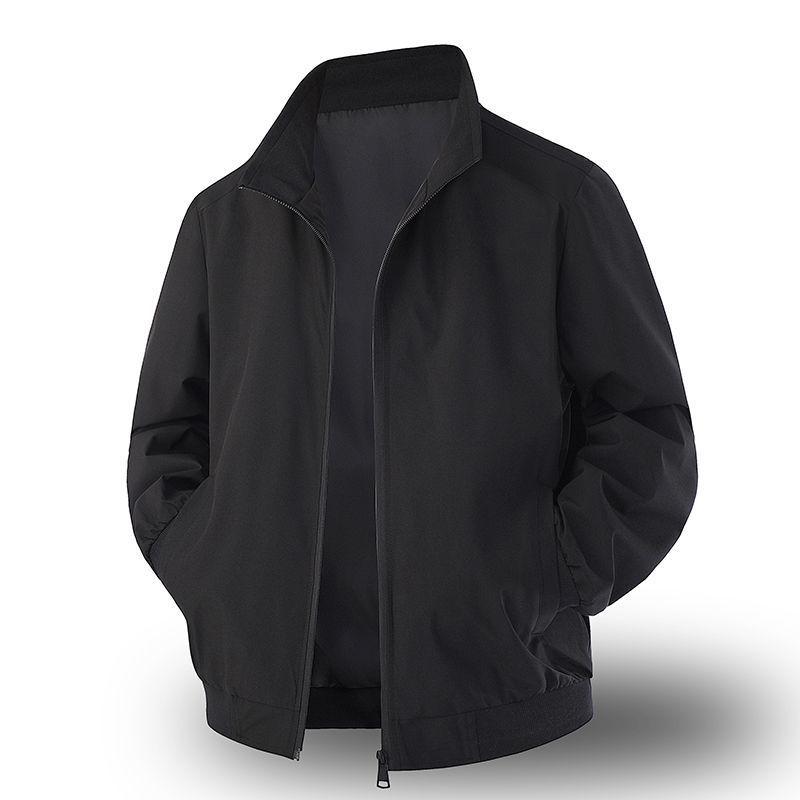 Men's Solid Color Baseball Jacket: Casual, Versatile & Trendy with Stand Collar