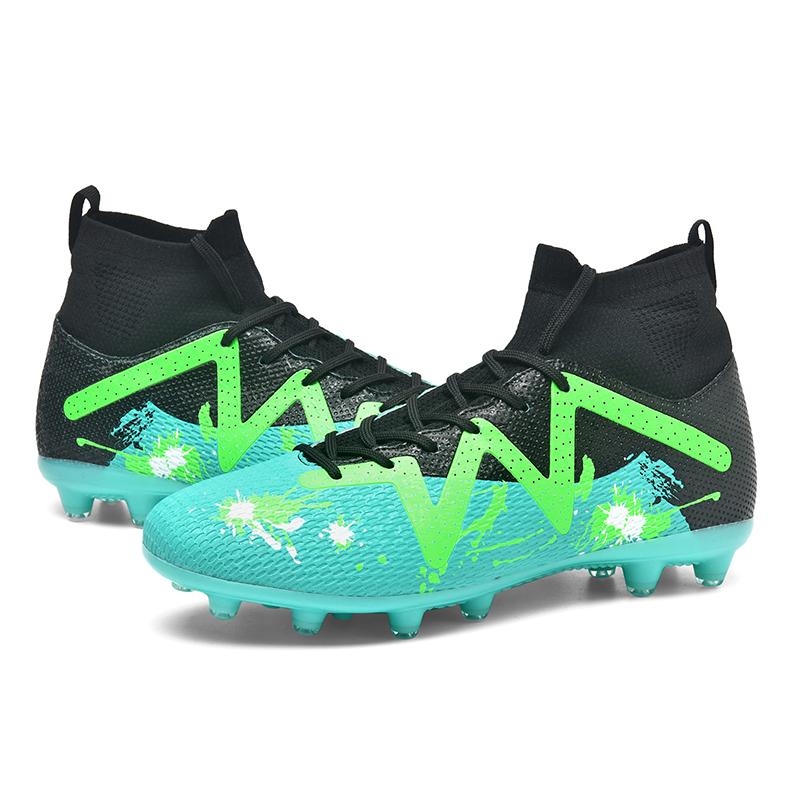 Unisex-Fußballschuhe sind lange Nägel, hohe elastische Socken, Kinder-Fußballschuhe