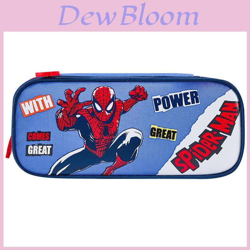 Spider Man Kids Pencil Case With Dual Layers Cartoon Stationery Storage For Elementary School