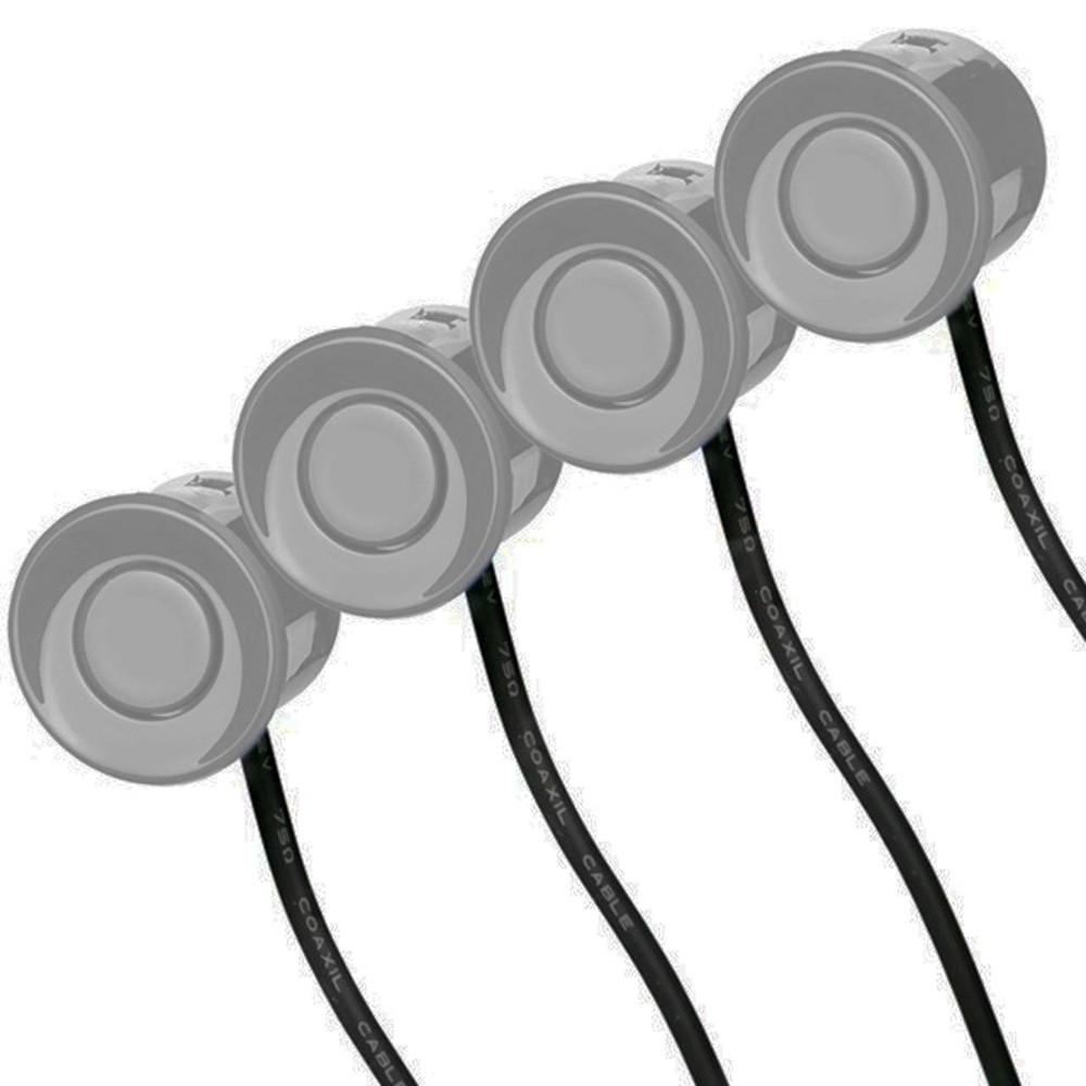 4 Parking Sensors, Buzzer, 12V Control Unit - Grey Off-Road Kit