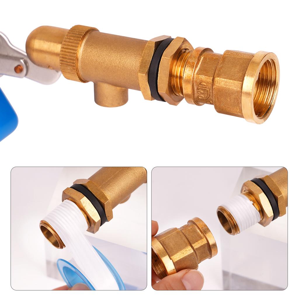 1/2" Brass Float Valve With Adapter and Tape Water Tank Floating Ball Valve Flow Control Cistern/Expansion Tanks
