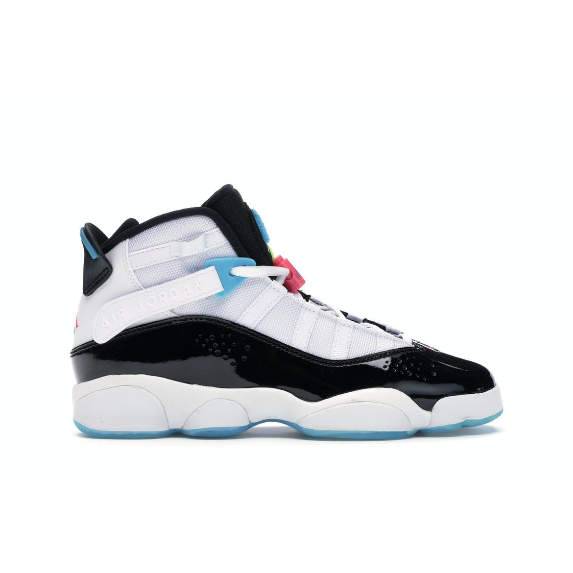 

Детские кроссовки Air Jordan Jordan 6 Rings GS South Beach Белый Черный-Гипер-Розовый-Голубой-Fury-Cyber ​​CK0025-100
