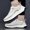 Fashion Lace-Up Men Shoe Leather Fashion Casual Shoes Men All-match Mens Sneakers Handmade Men's Walking Shoes New Skate Footwear Men
