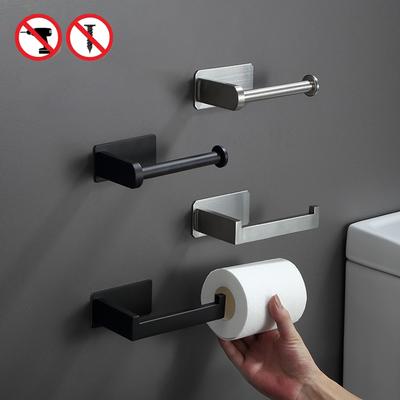 Stainless Steel Hygienic No Drill Toilet Paper Holder Wall Mounted for Bathroom Kitchen Tissue Roll Holder  No Screw