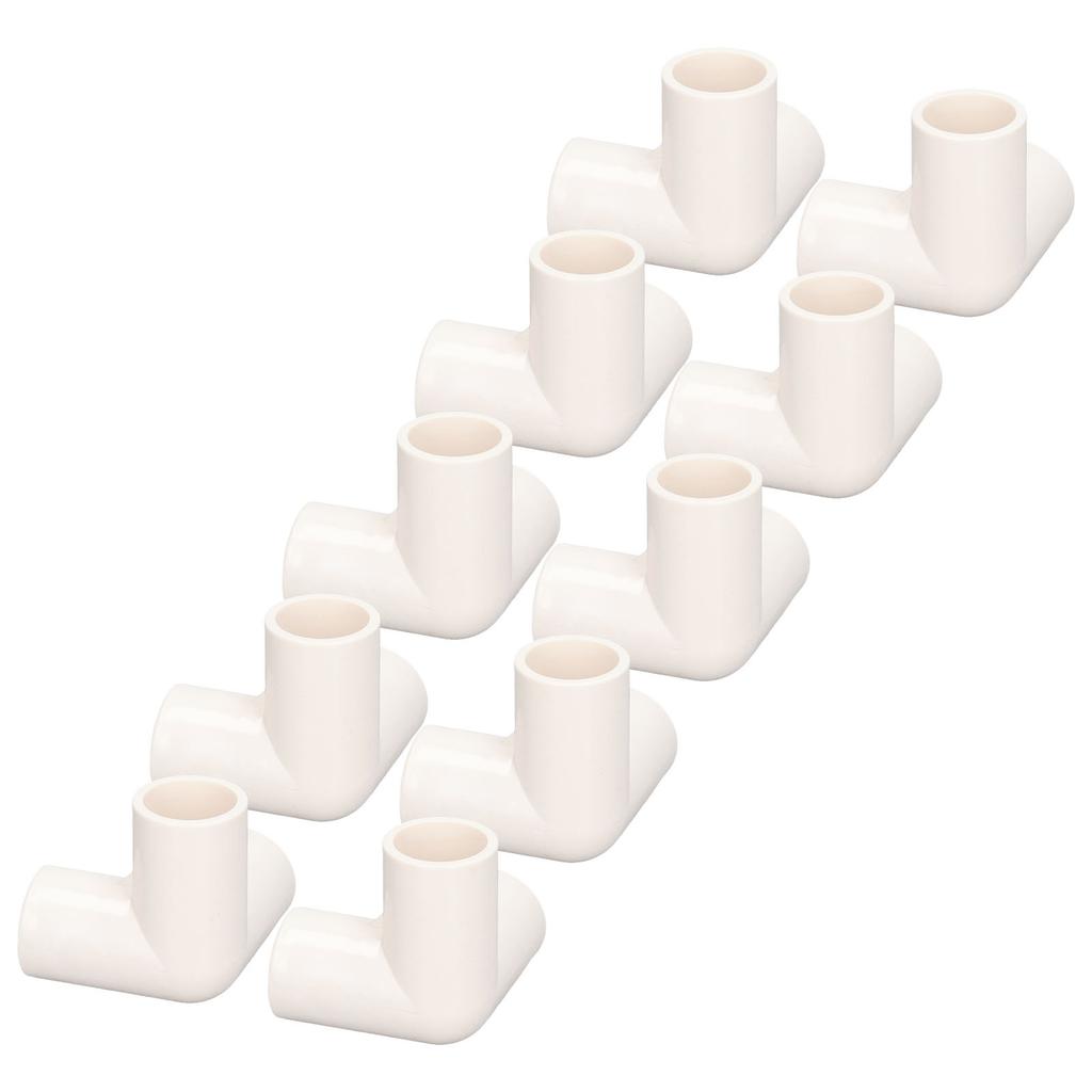10PCS 3 Way Pipe Fittings PVC Plastic Tee Fitting Elbow Corner Connector 25mm Inner Diameter