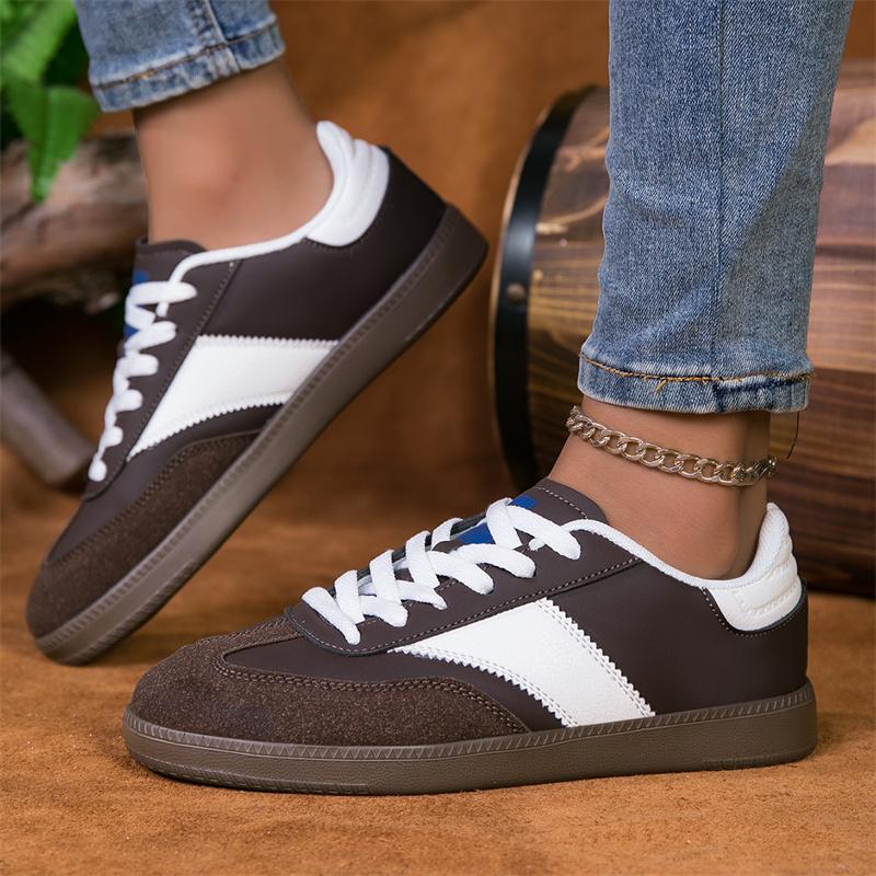 

TUINANLE Women Casual Sneakers Outdoor Comfortable Flat Shoes Men New Soft Sole Walking Shoes Female Low-Top Sport Sneakers 43 коричневый