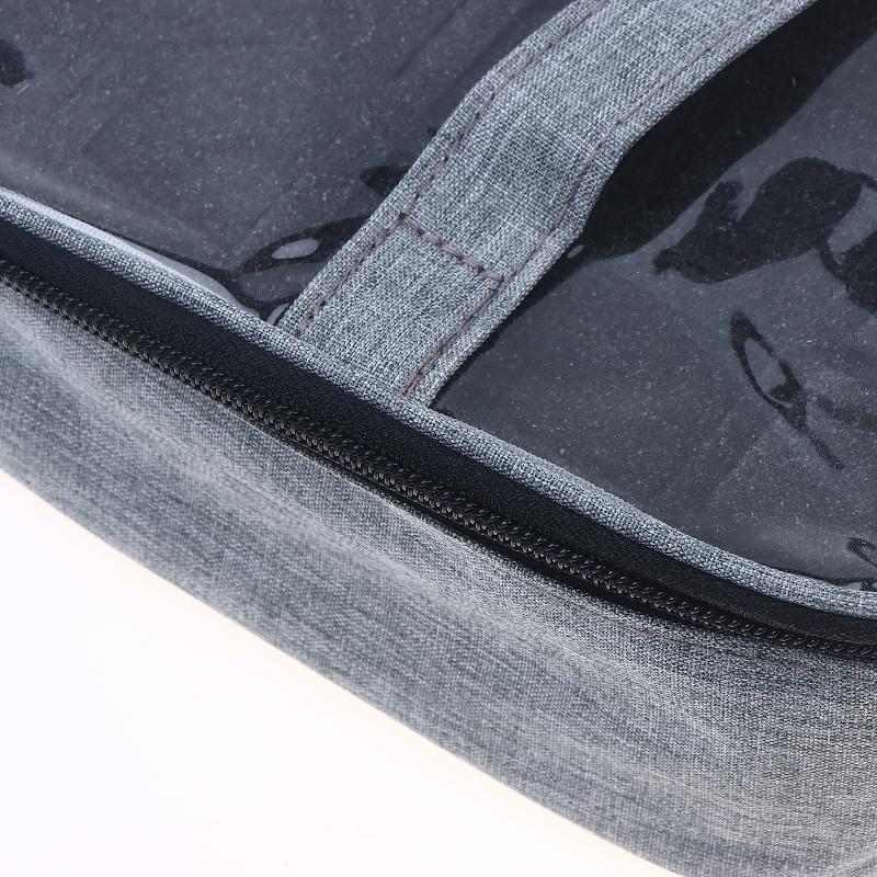 30-Slot Nail Polish Storage Bag, Black Gray Portable Hand-Held Large Cosmetic Bag, Holds Up To 30 Bottlessmall Clear Nail Polish