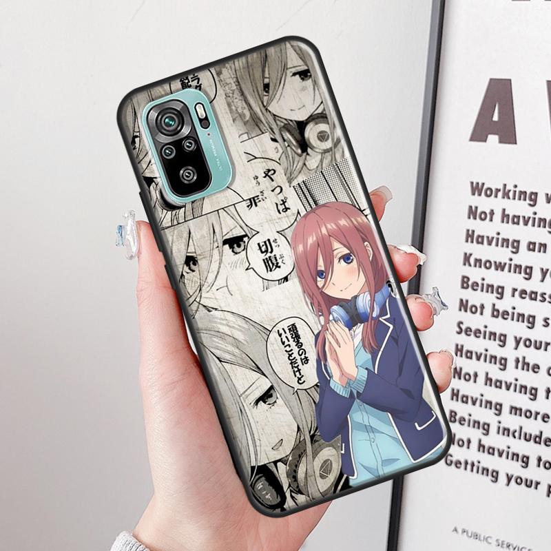 

Чохол для телефону Nakano Miku manga для Xiaomi Redmi Note 11 Pro 8 9 10 Pro 9S 10S Redmi 10 9 9A 9C 9T Shell Redmi 9C