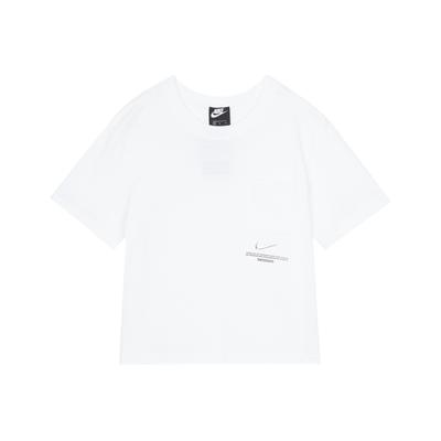 Ropa Deportiva Swoosh Top Corto de Manga Corta para Mujer Blanco CZ8912-100