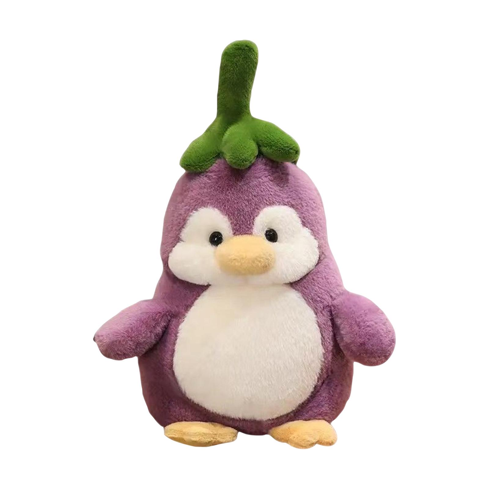 

Плюшевая кукла-пингвинчик, креативная игрушка-трансформер, кукла-пингвинчик-баклажан, подарок на день рождения, 1 шт, 9,8 дюйма One Size