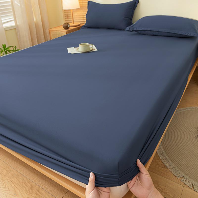 Class A Washed Cotton Non-Slip Fitted Sheet - Soft, Breathable, and Comfortable for Naked Sleep