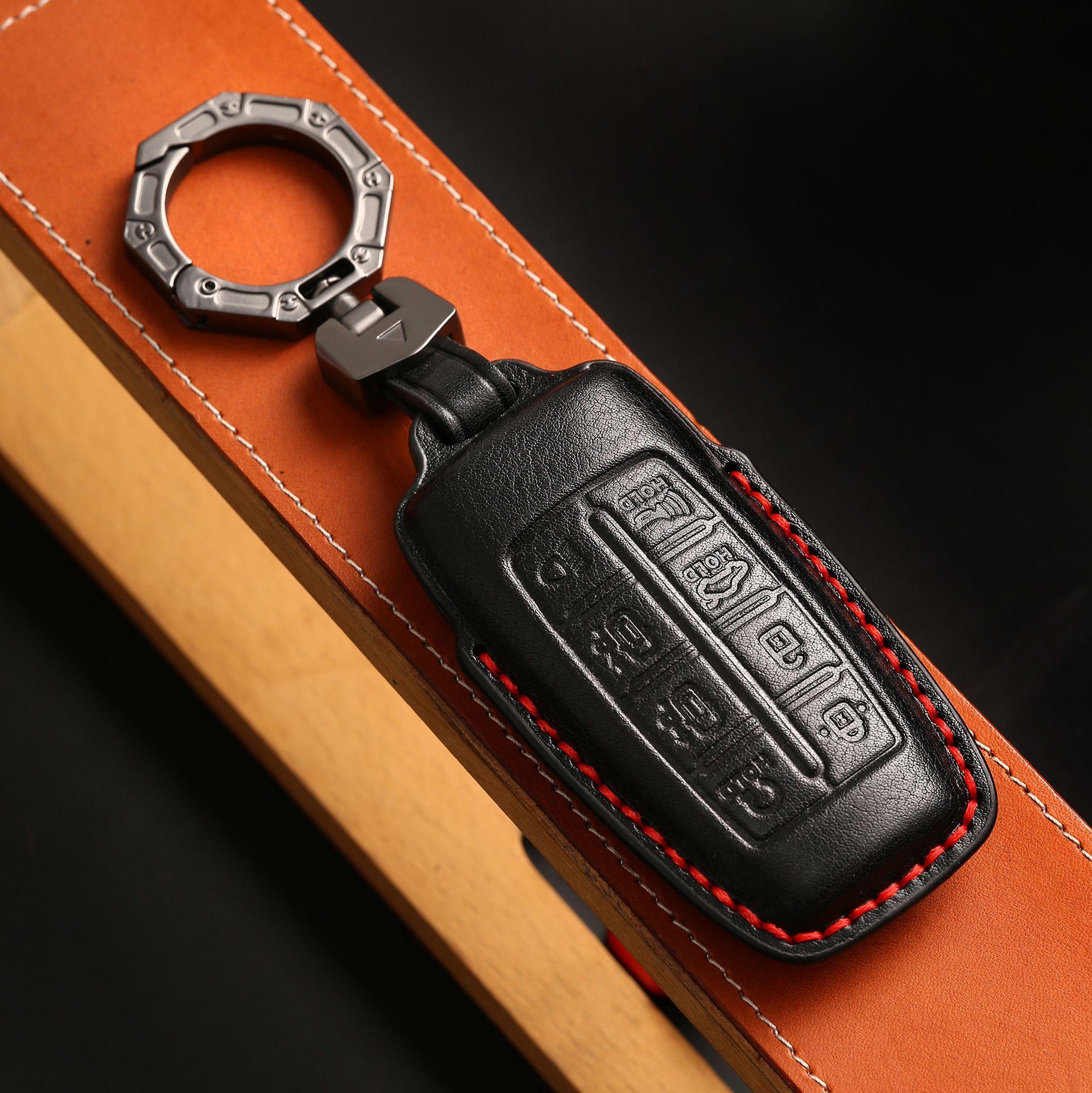 

Car Key Fob For Genesis G70 G80 G90 Gv70 Gv80 Eq900 Dh Bh G60 Leather Car Key Case Cover Keychian Accessories 6 8 Bottons