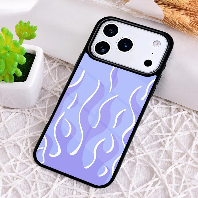 Flame Painted Fire Pattern Phone Case for iPhone 17 Air 16 15 11 12 14 13 Pro Max Shockproof Cover