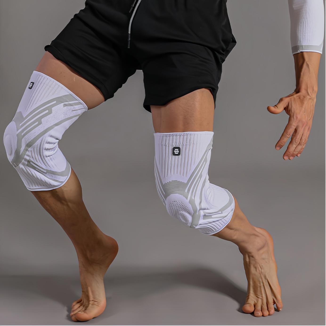 

Sports Knee Pads Knitting Pressurized High-Elastic Anti-Slip Men s Running Basketball Shock-Absorbing Knee Pads Anti-Collision Fitness Protectors XXL