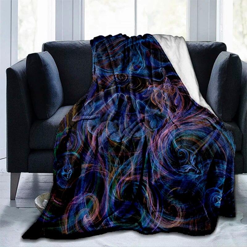 Colorful Magical Fantasy Abstract Art Printed Modern Blanket Gedruckt Bettdecke Geschenk Flannel Soft Sofa Bed Throwing Blankets