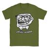 Trollface Meme Grafik T-Shirts für Unisex Vintage Baumwoll-T-Shirts O-Ausschnitt Kurzarm-T-Shirts Übergrößen Kleidung
