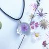 Beautiful Dandelion Necklace Eternal Flower Clavicle Chain Male and Female Couples Crystal Dried Flower Glass Ball Pendant Accessories