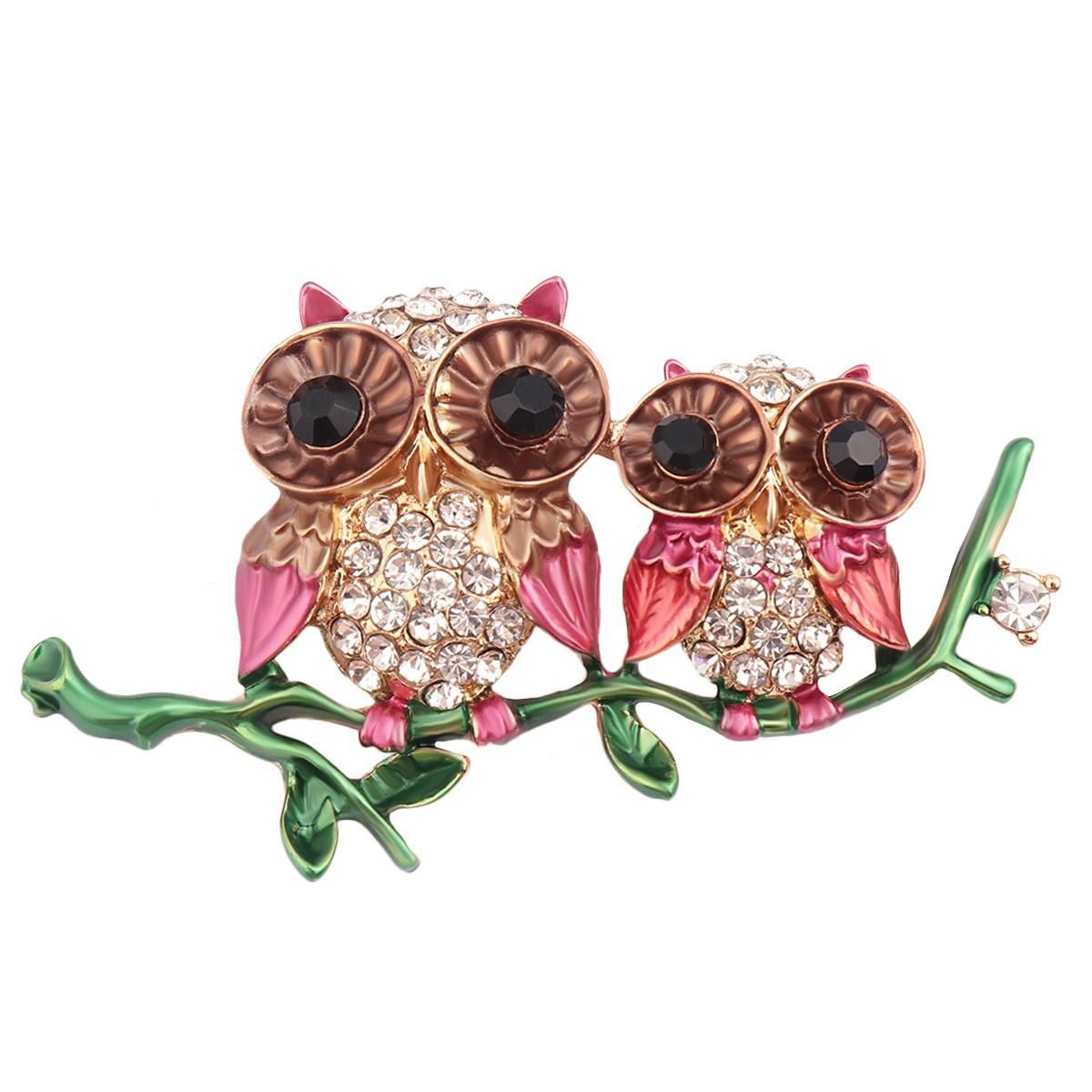 

Милая брошь в виде совы в виде капли масла для женщин в стиле ретро с изображением мультяшного животного с бриллиантами, аксессуары для одежды