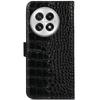 For OnePlus 13 Case Crocodile Texture Genuine Cow Leather Phone Wallet Cover