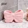 Girls Style Toothbrush with Dual Printed Holder Bow Holder 3D Adhesive Cup Holes for Bathroom Accessory & Toothpaste Cute