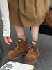 2025 new retro derby shoes platform heightening casual leather shoes British style commuting versatile big head tooling shoes