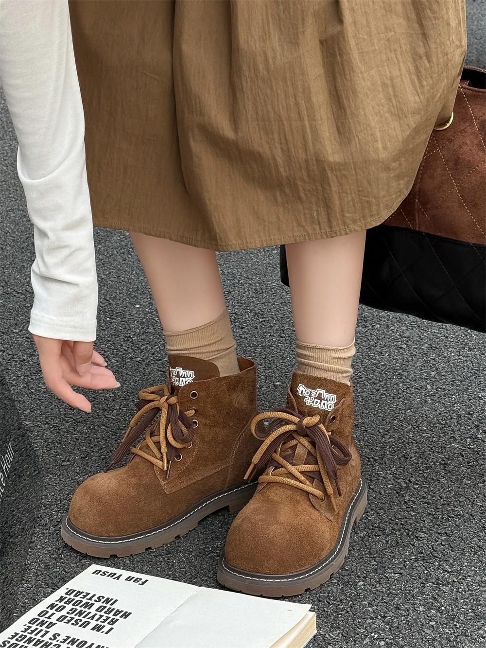 

2025 new retro derby shoes platform heightening casual leather shoes British style commuting versatile big head tooling shoes 35