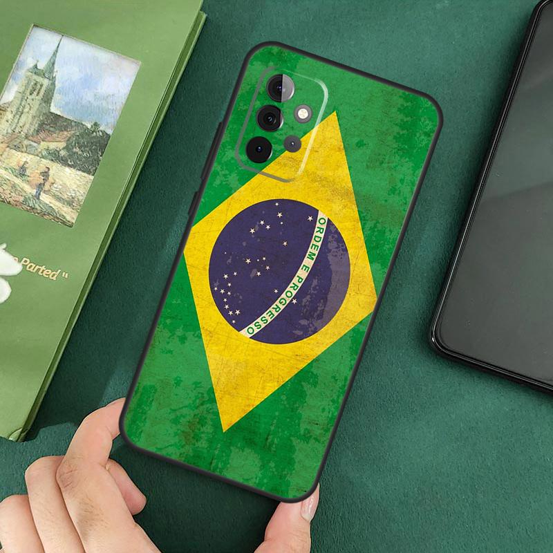 Brazil Brazilian Flag Phone Case For Samsung Galaxy A06 A05 A16 A55 A35 A15 A53 A33 A13 A22 A32 A52 A14 A34 A54