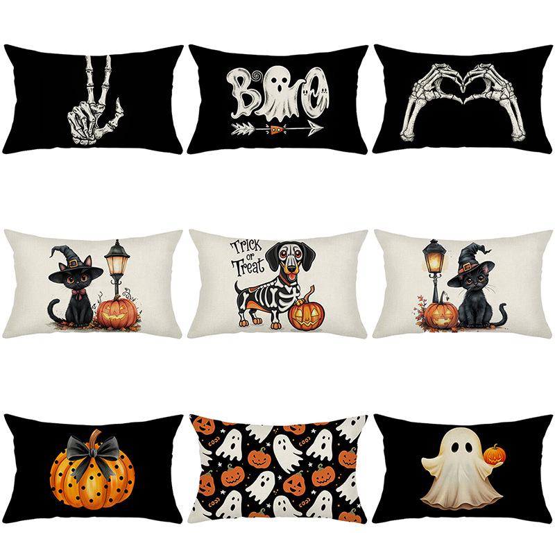 Halloween Printed Pillow Polyester Printed Home Living Room Sofa Decoration Cushion Cover Bedroom Cushion Cover