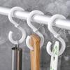 Wear-resistant Crossbar Clothes Hook S Shaped Shower Curtain Hooks Practical Windproof Lock Hook