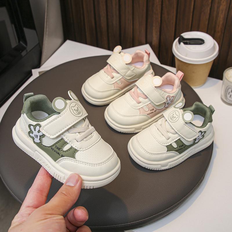 Baby Casual Shoes Non-slip Mesh Breathable Cute Kids Flat Shoes Toes Capped 2025 New Fashion Toddler Walking Shoes Size 16-26