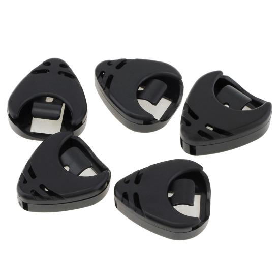 5Pcs Heart-Shaped Guitar Pick Holder Plastic Picks Case for Electric Acoustic Bass Ukulele Self Adhesive Triangle Shape Music Accessories
