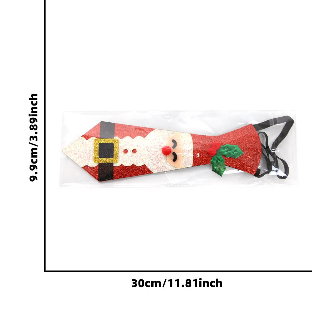 Christmas Festive Kids Tie With Cheerful Santa Reindeer And Snowman Designs For Fun Holiday