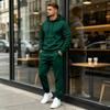Men's Hooded Sweatshirt Set 2 Piece Color Casual Athletic Wear Outfit